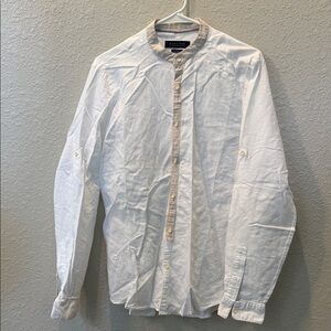 Zara Men's White Casual Button-Down Shirt